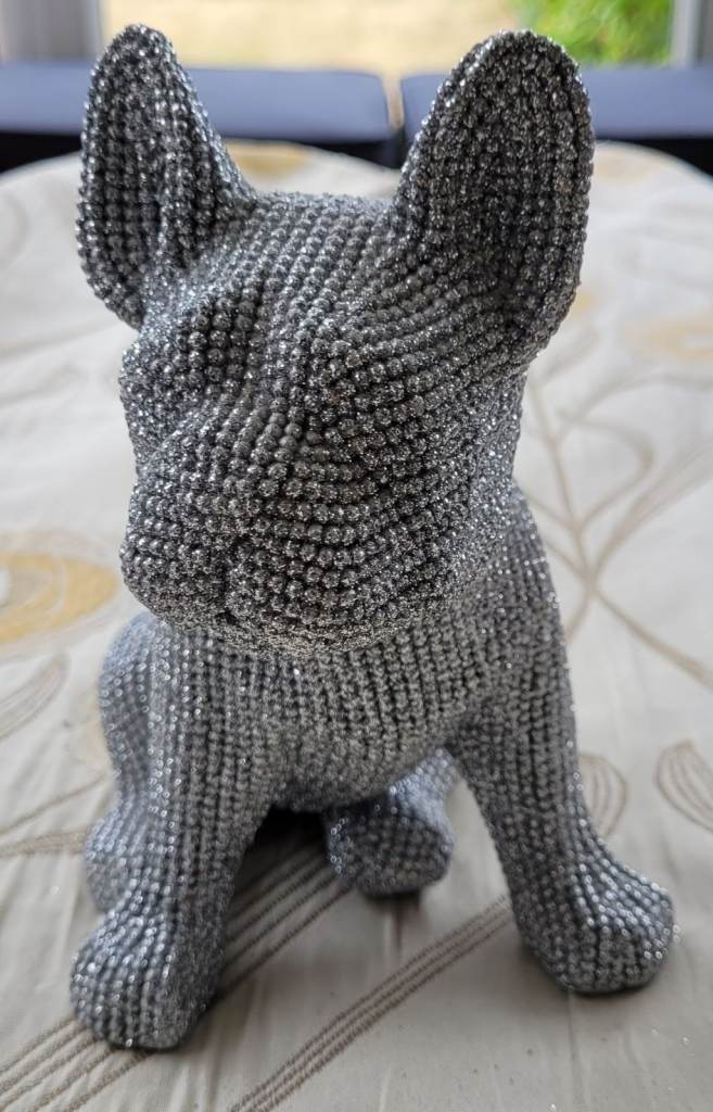 French Bulldog Sparkly Diamante Affect Statue/Ornament From Next Home Living Ex