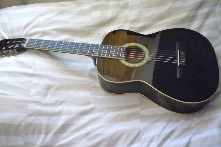 Sheffield Black Acoustic Guitar with carry case.
