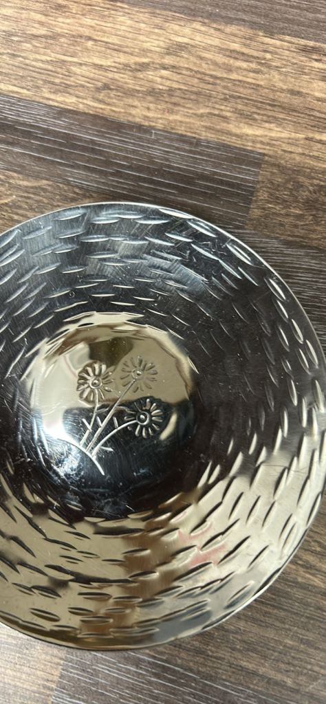 Two trinket dishes silver in colour