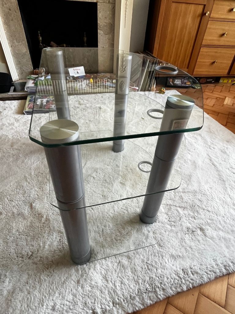 Glass TV table