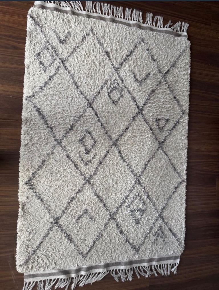 John Lewis Grey/Berber Style Machine Tufted Rug 120x180cm