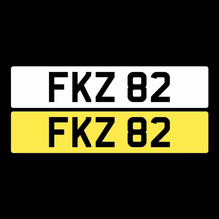 FKZ 82 - Dateless 2 digit NI Number Plate.