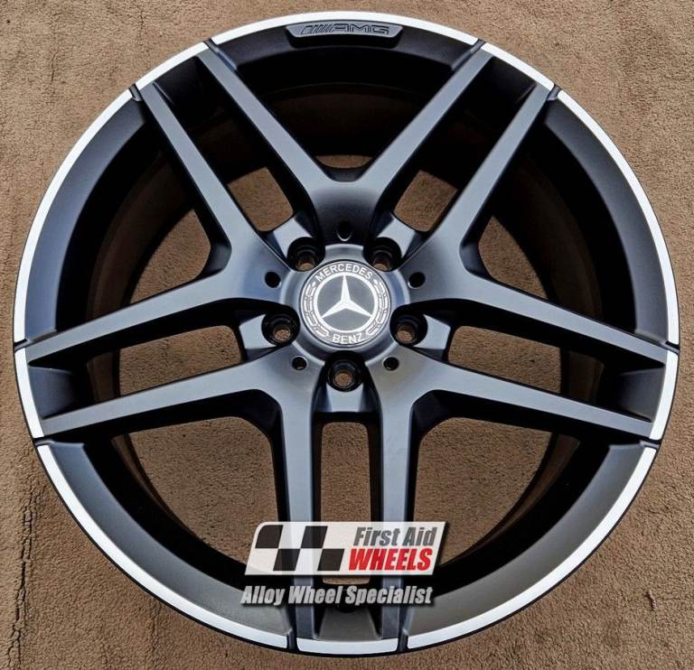 R649BSD Swap MERCEDES GLC 253 4X 19'' GENUINE AMG BLACK DIAMOND CUT ALLOY WHEELS