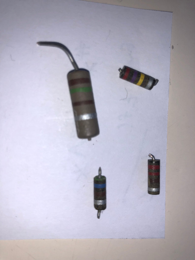 A total of 59 vintage electrical resistors;  Welwyn, Painton, SATOR, etc