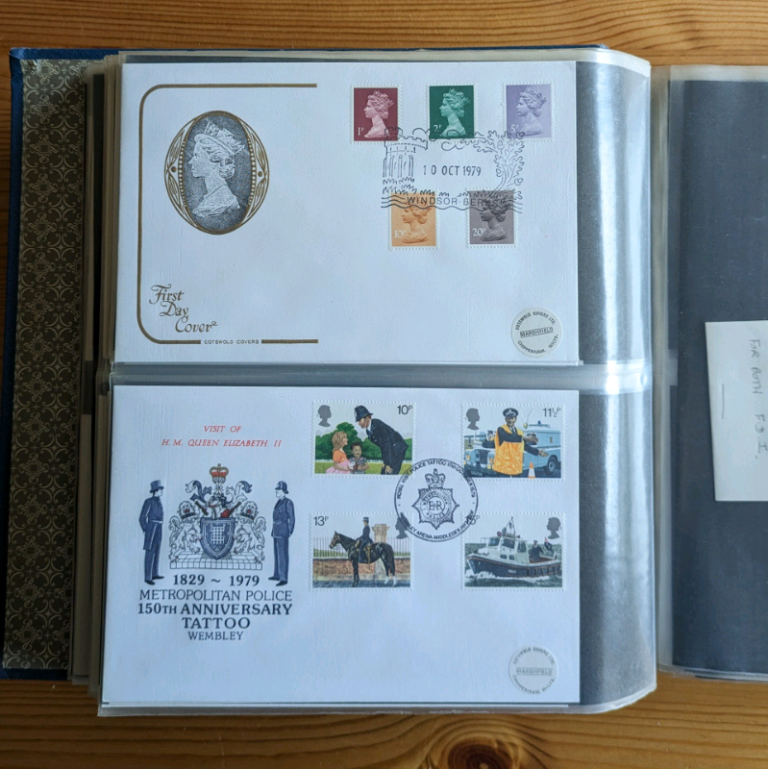 50p each 10x Stamp First Day of Issue covers - sorry, no coins in this ad