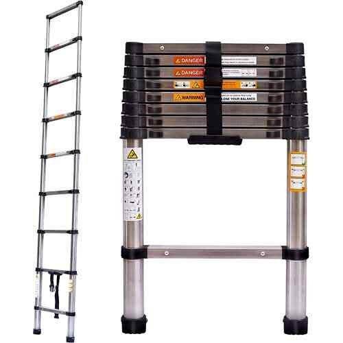 2.6M (8.5ft) Telescopic Steel/Aluminium Ladder - Used Like New - £55