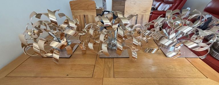 Pagazzi 3 x Rose Gold light fittings