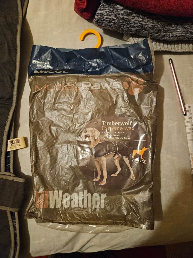 Ancol dog wax jacket XL green