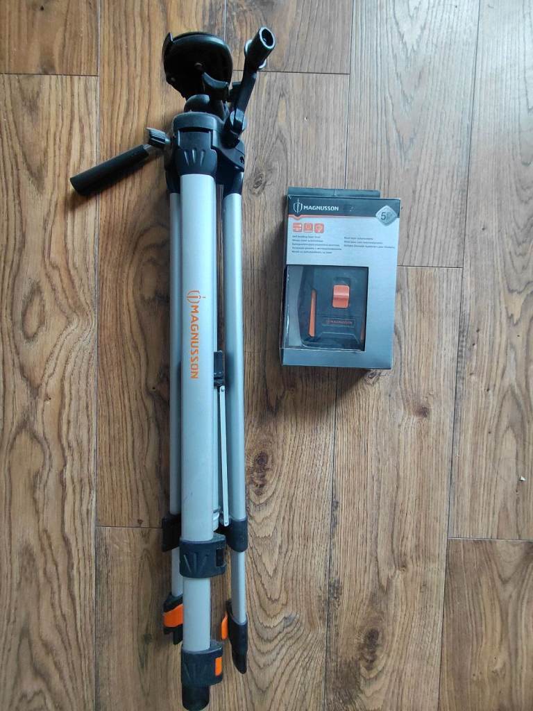 Laser level and tripod