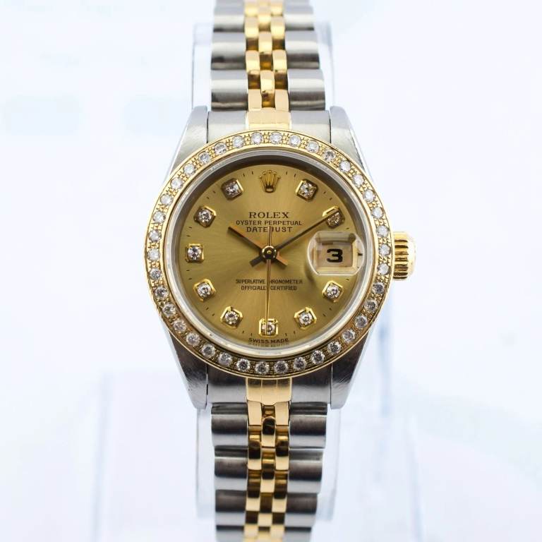 Ladies Rolex DateJust Ref 69173 - 18ct Gold & Steel - Diamond - Year 1998 - 26mm