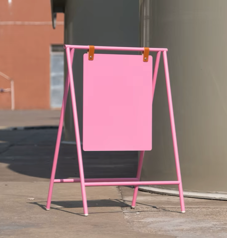 Foldable Metal A-Frame Double-Sided Advertising Board or Cafes, Bakeries