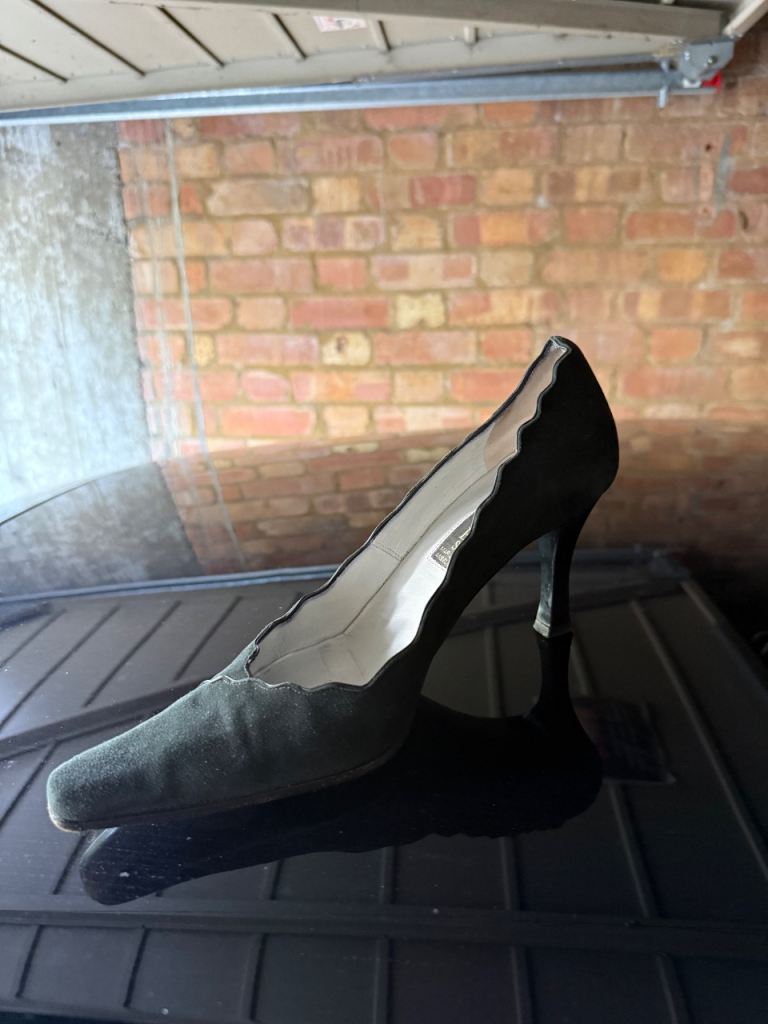 Ladies Black Suede Heels – Good Condition