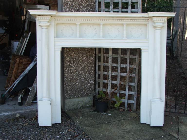 Impressive painted neo-classical fire surround