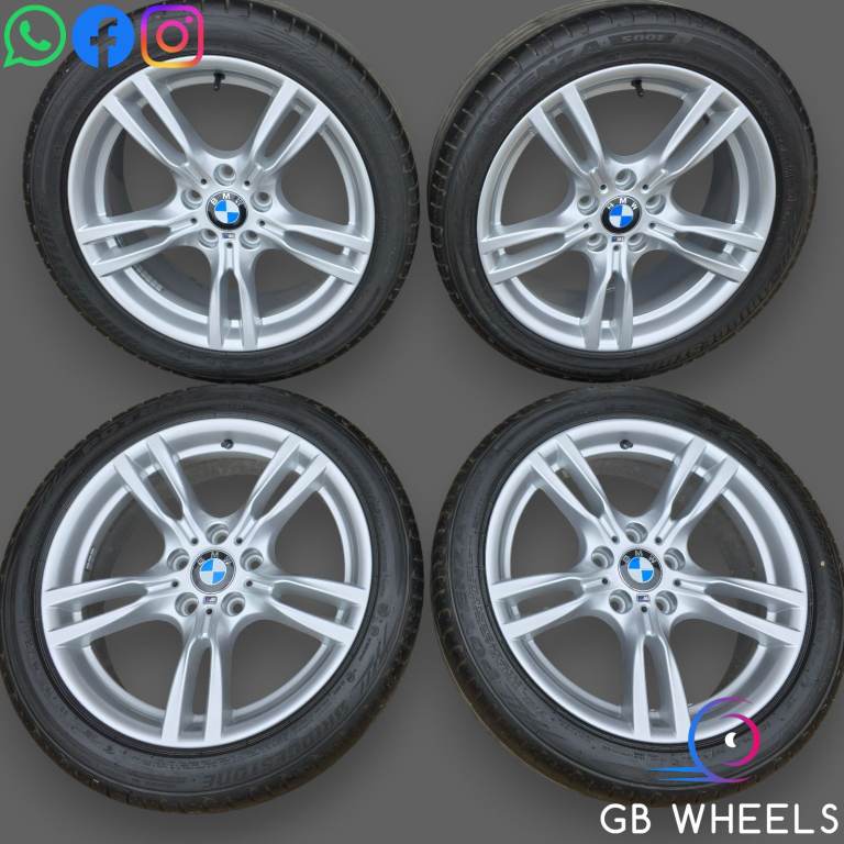 Genuine BMW 400M 18" Alloy Wheels 3 4 1 Series M Sport Silver Refurbished