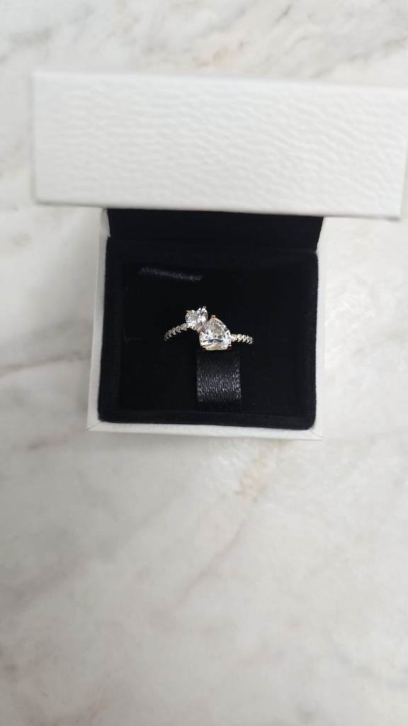 Double diamond heart Pandora 54