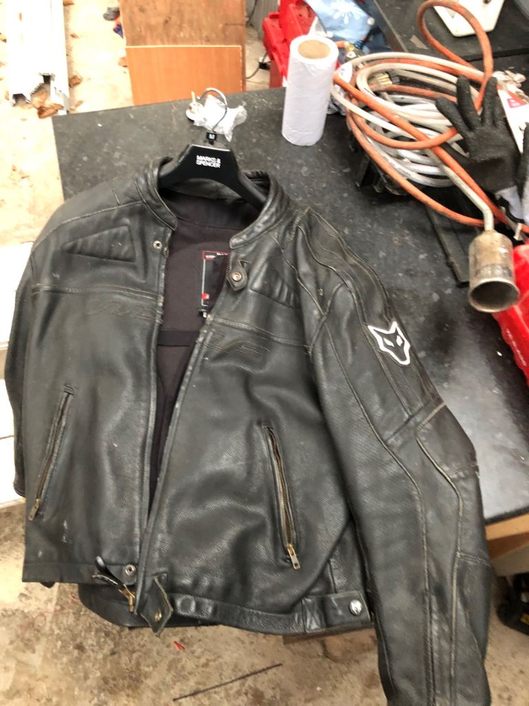 image for Wolf leather motorcycling jacket