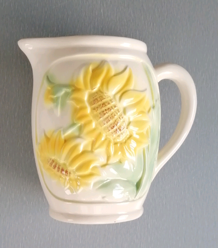 Poet Laval Pottery.  A Ceramic Jug/Vase 7" Tall.