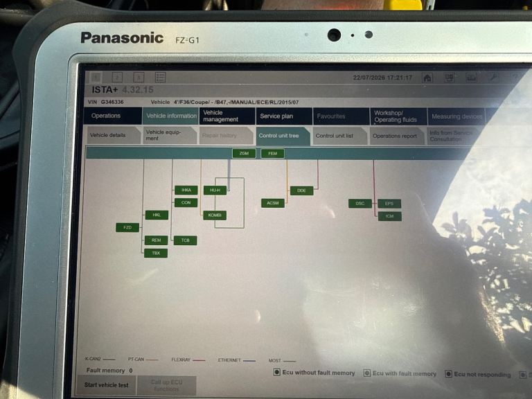 BMW ISTA PANASONIC DELAER LEVEL DIAGNOSTIC 