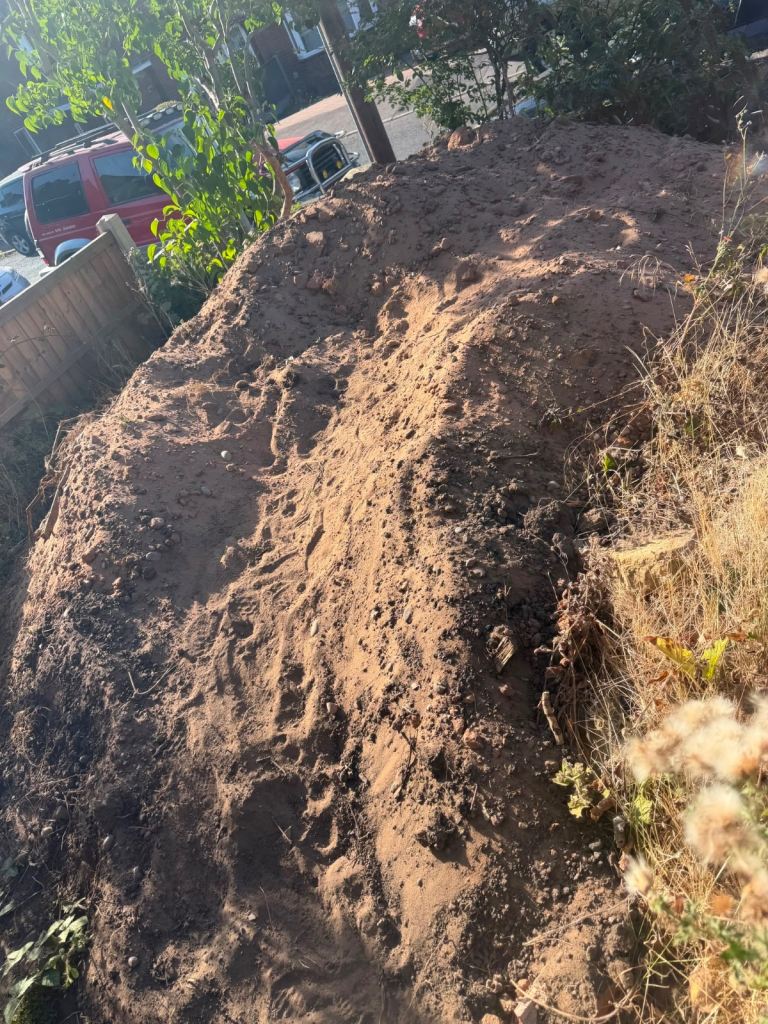 Large pile of soil/earth for garden or building project