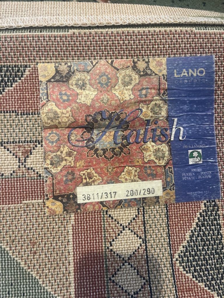 Lovely green and terracotta colours rug