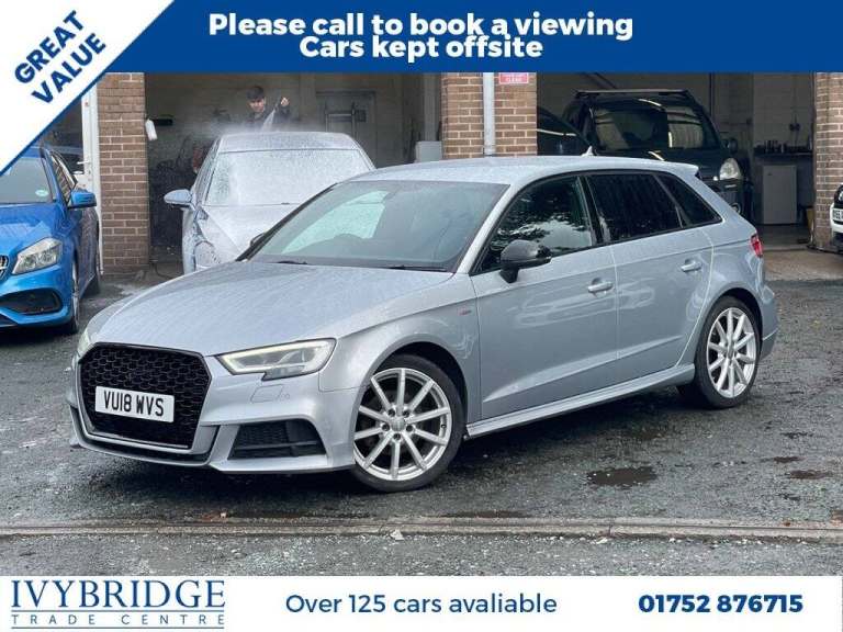 2018 18 AUDI A3 1.5 TFSI COD BLACK EDITION SPORTBACK 5DR PETROL MANUAL EURO 6 (S