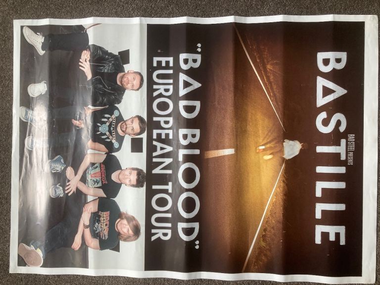 Tour Poster: Bastille "Bad Blood" European Tour Paris 