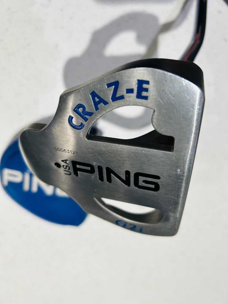 PING G2i CRAZ-E MALLET PUTTER. * Rare Left Hander *  w/original headcover.