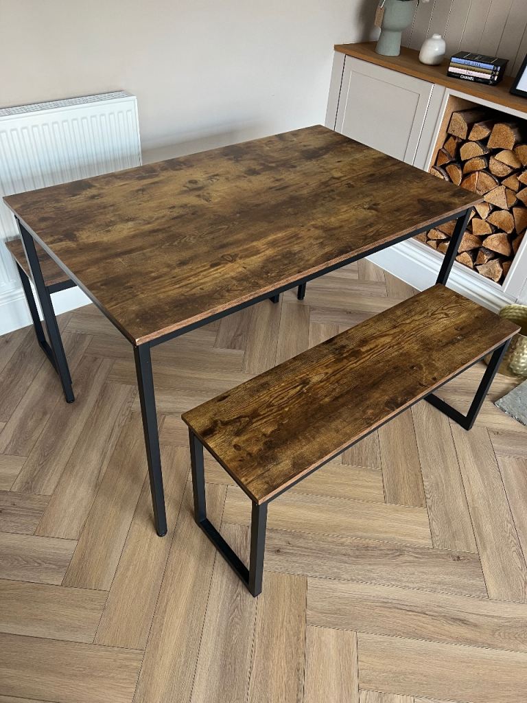 Dining Table and Benches Set
