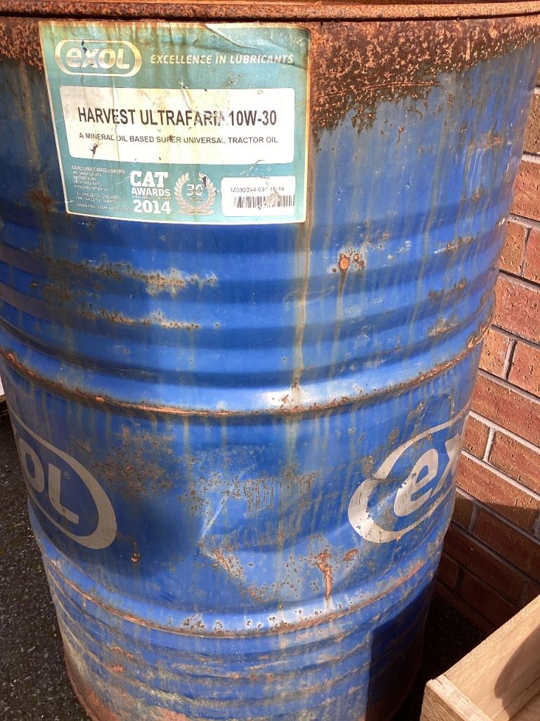 Old oil drum