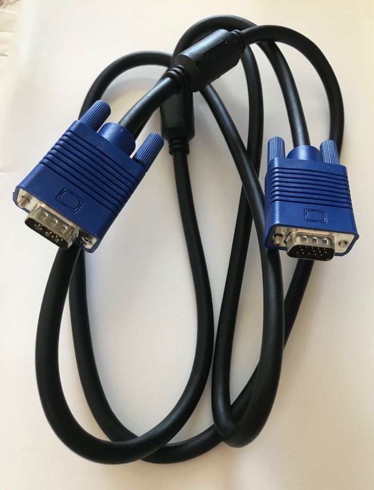 Male to Male, VGA cable 1.8m long