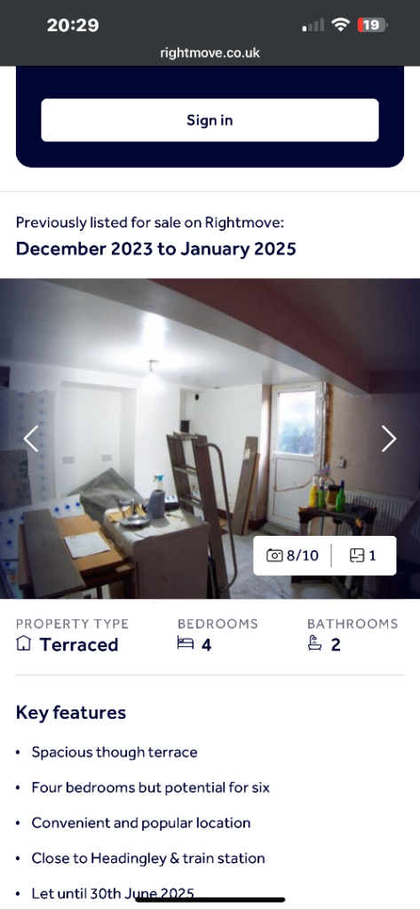 Student house to let