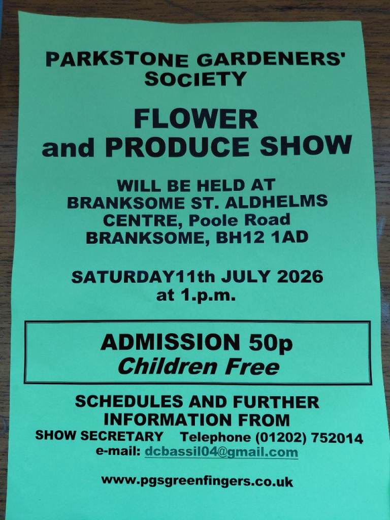 Parkstone Gardeners Society Summer Flower and Produce Show 