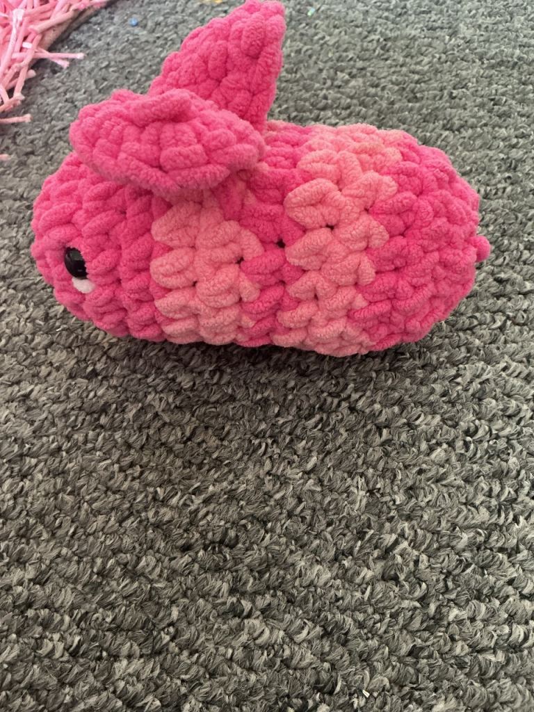 Cute Pink Crochet bee Plush Toy – Handmade