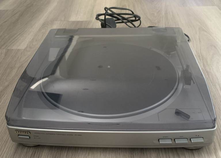 Aiwa Stereo Full Automatic Turntable PX-E860K Silver Record Player - sold as repair needed