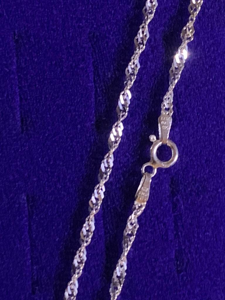 Sterling Silver Singapore Chain Necklace 18" 2mm Solid 925 