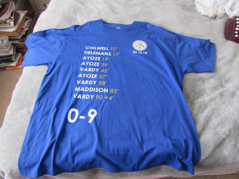 Leicester City Commemorative 0-9 Match Day T-Shirt  XXL and unworn