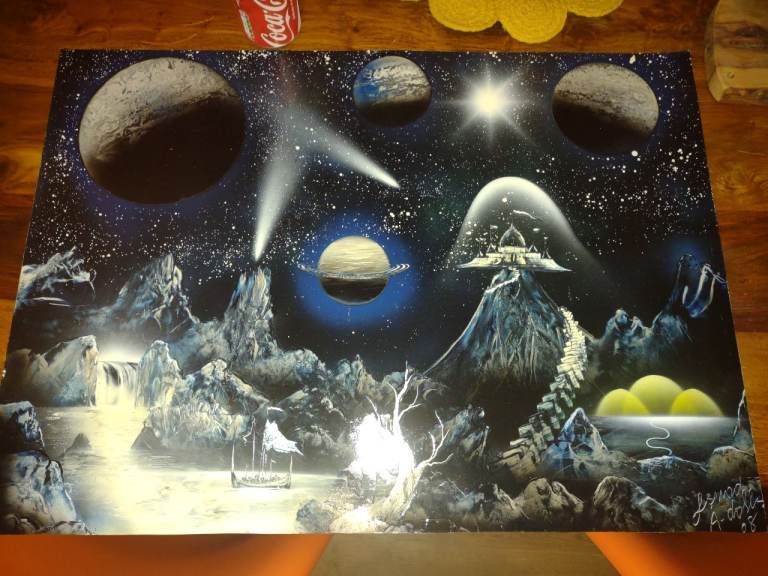 Original signed spray painted picture 