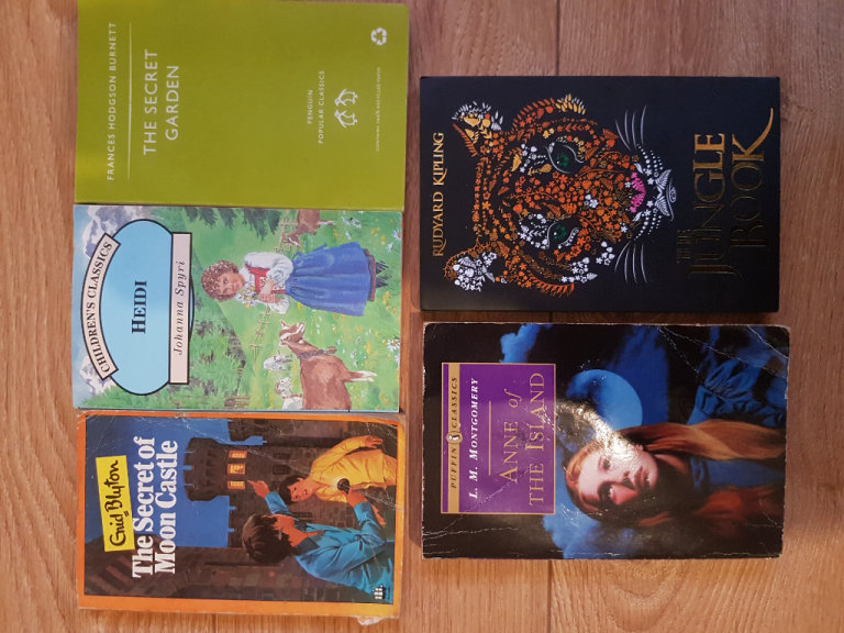 Books X 5 - Enid Blyton, Johanna,Spyri, Frances Hodgson Burnett, L. M. Montgomery & Rudyard Kipling)