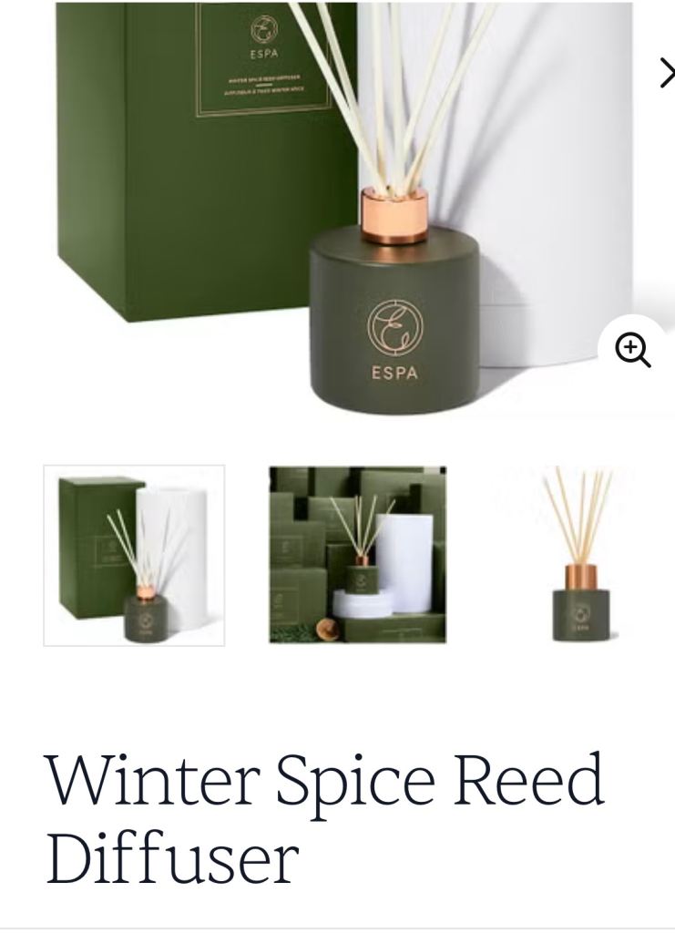Espa winter spice reed diffuser - empty 