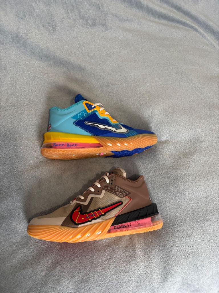 Nike Lebron 18 Low Space Jam edition Basketball Trainers, Size UK 9.5   