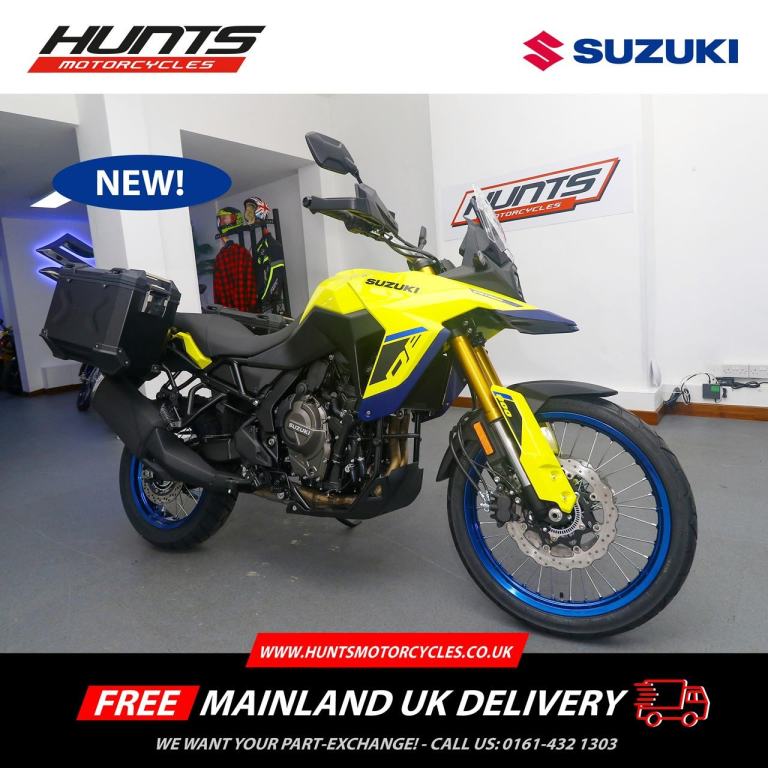 NEW Suzuki V-Strom 800DE. Yellow. WITH FREE ALLOY SIDE CASES. £9,999 On The Road