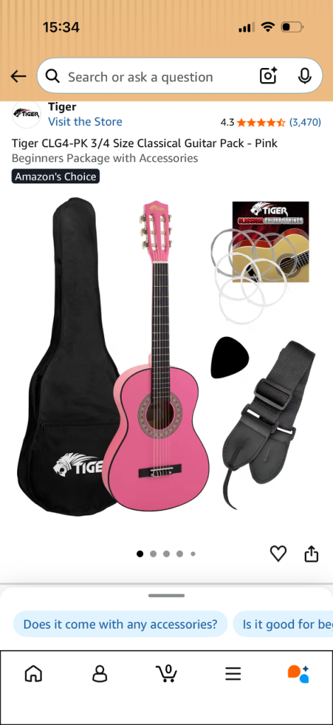 Pink guitar