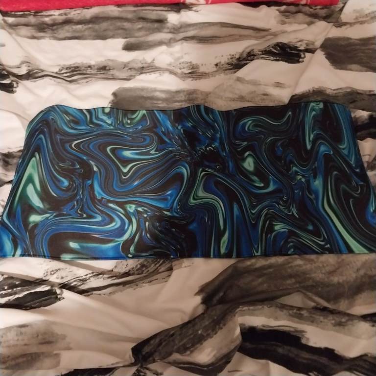 Good condition blue and green mousepad large