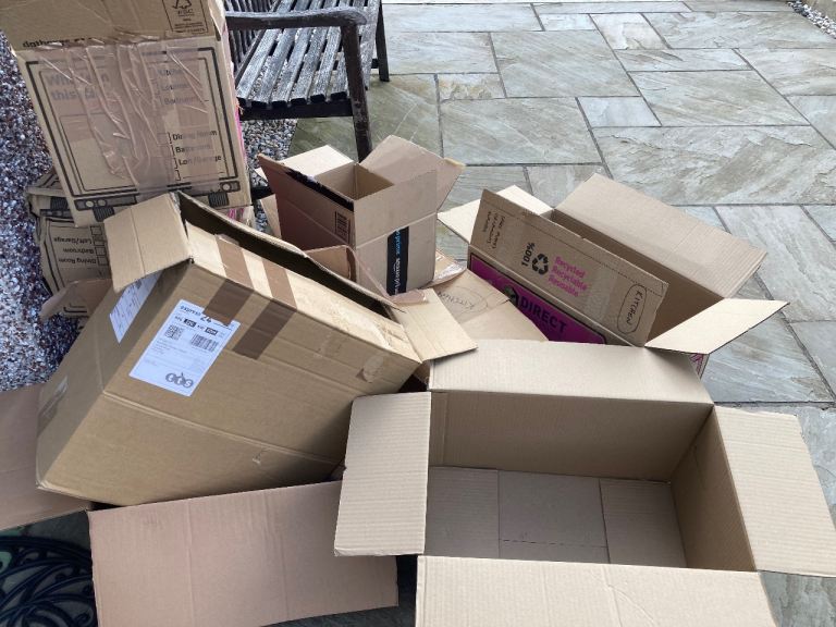 Free cardboard boxes and bubble wrap