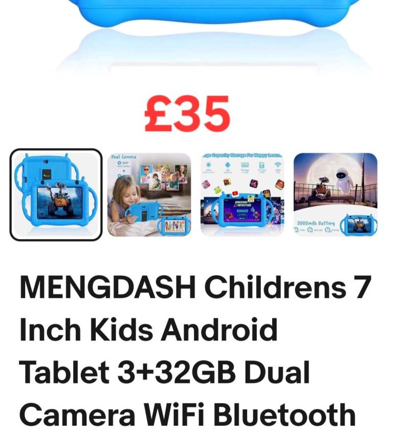 Kids 7inch Tablet with accessories and safety case new sealed  Christmas 🎁