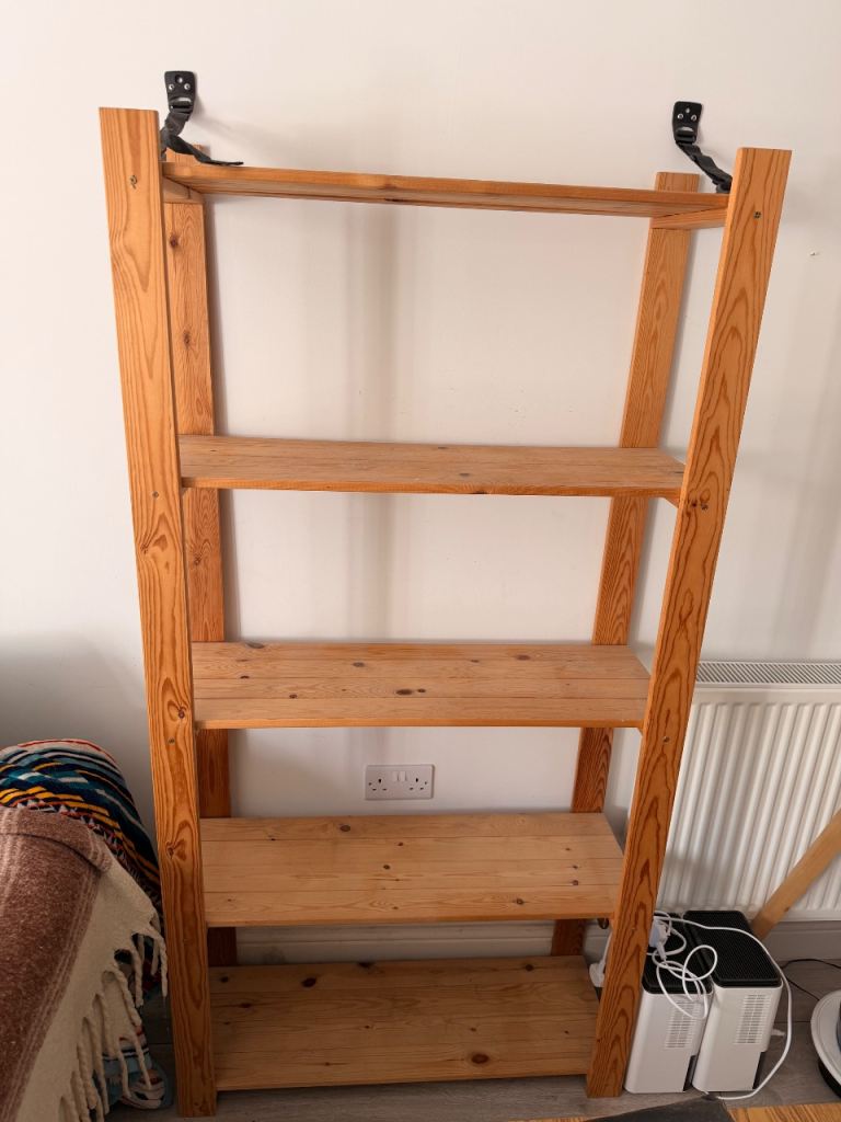 Wood shelving unit 