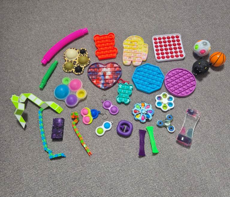 Large Bundle of Fidget Toys - Pop Its, Spinners, and More