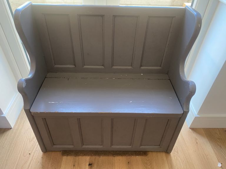 Wooden pew / storage bench 