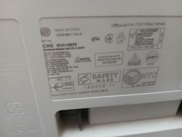 HP printer 7720