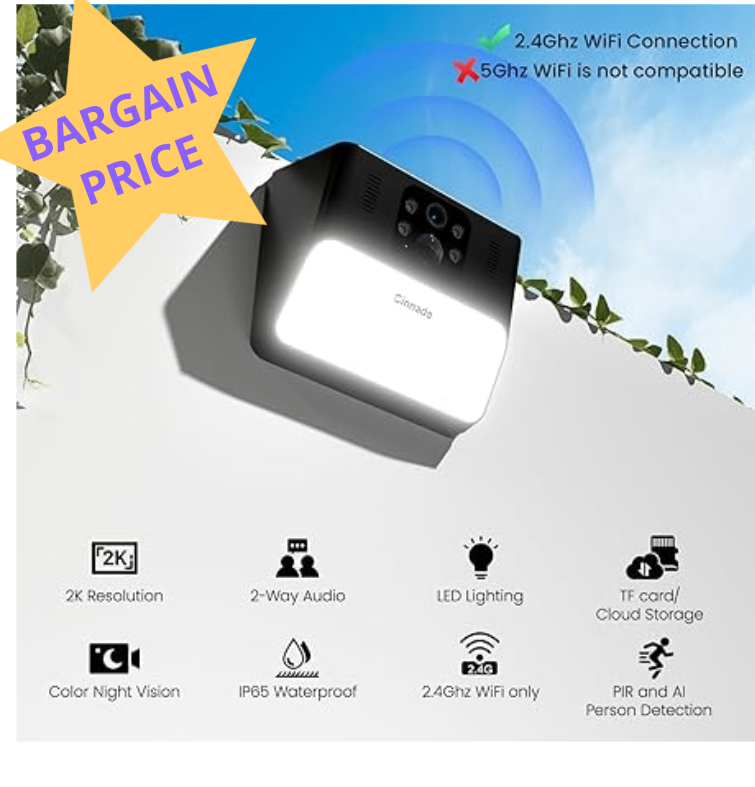 Security camera solar ligh colour images & audio with cloud/card storage £25 cash collection n